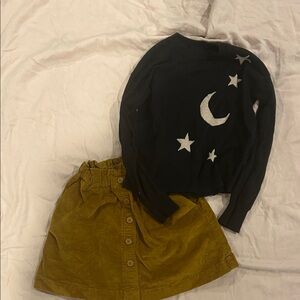 Crewcuts skirt and gap sweater